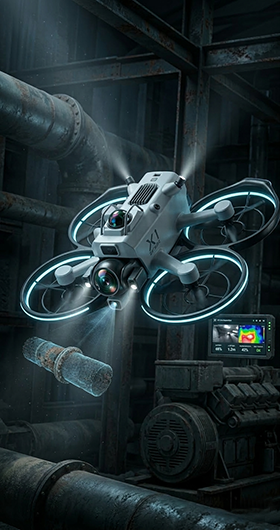 <h2>BATWING X1</h2><h5>Inspection and Mapping Indoor Drone</h5>
